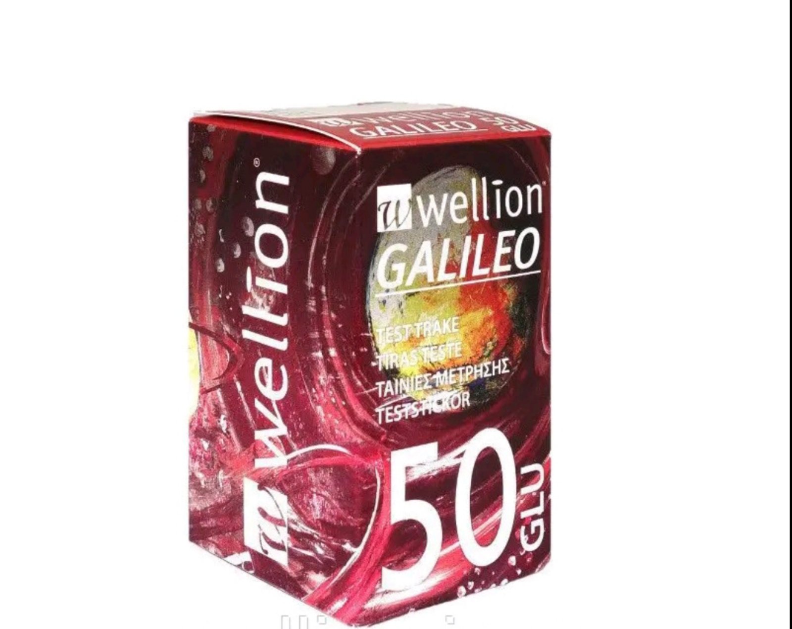 Тест смужки для тестування рівня глюкози в крові Wellion Galileo, 50 од.